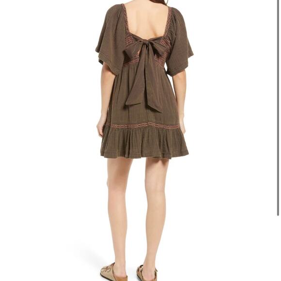 Free People SZ L Easy To Love Bubble Mini Dress - Picture 2 of 12